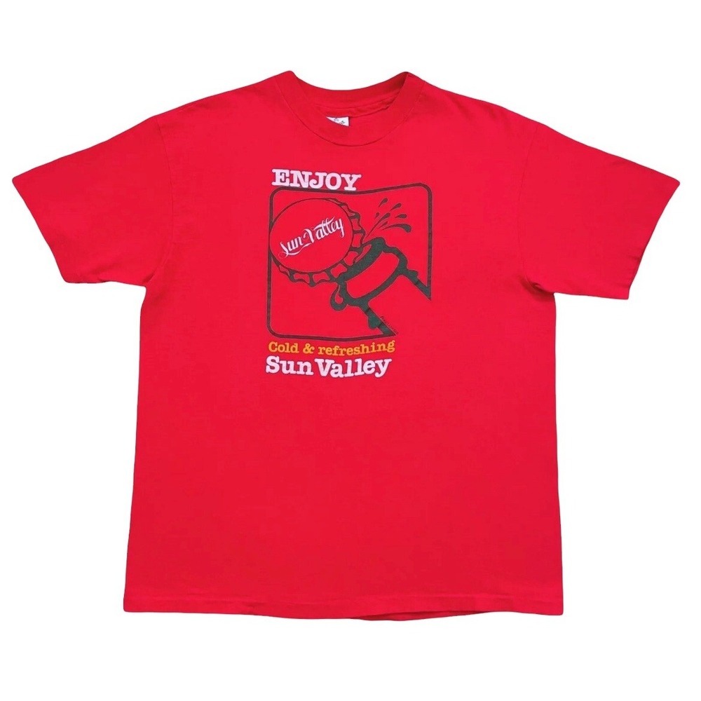 Vintage 90's Sun Valley Drink shirt size XL SGT. Leisure